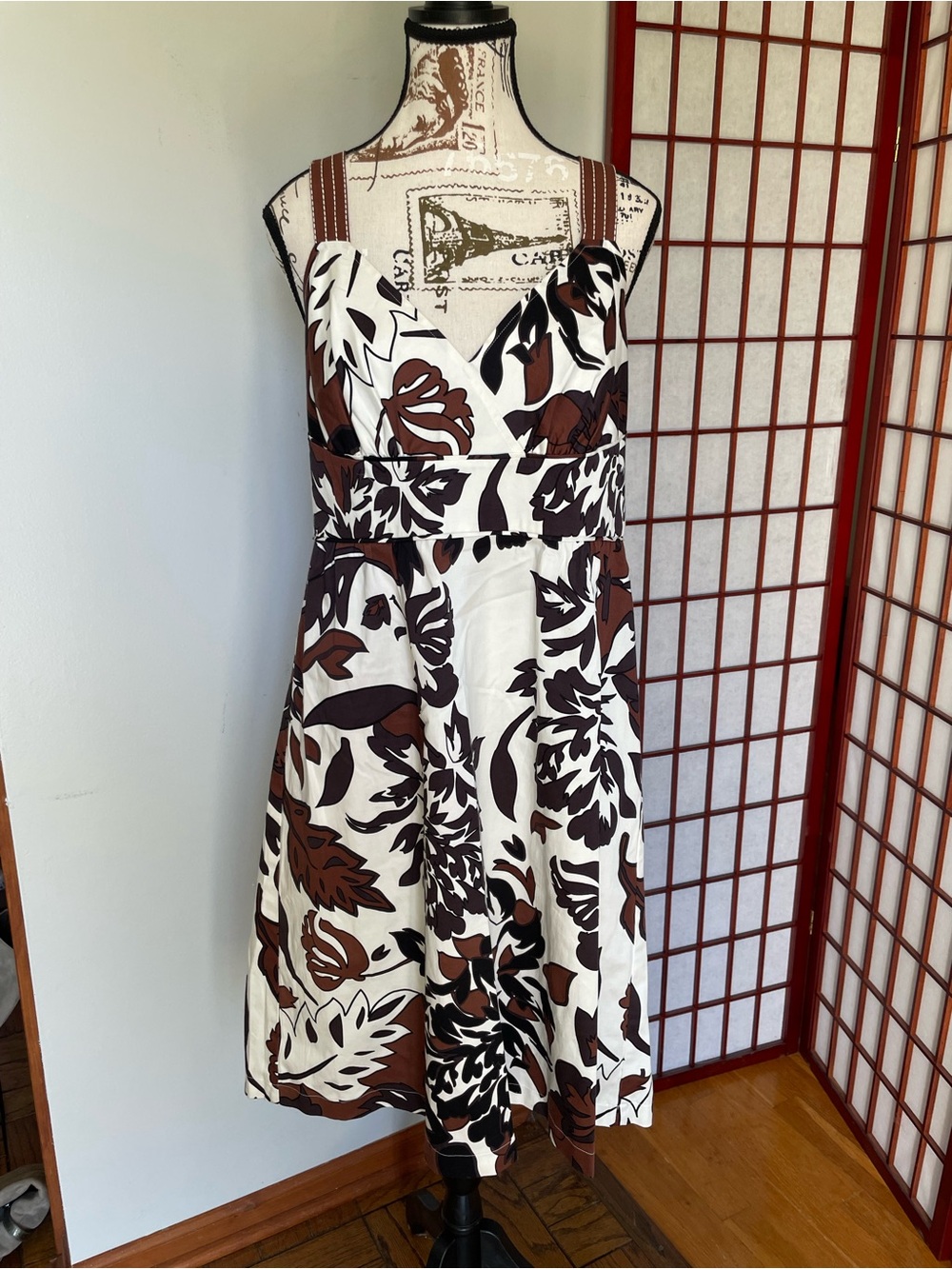 a.n.a. Floral Print Halter Dress, Size 16